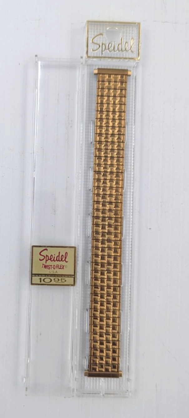 Speidel Gold Twist O Flex Stainless Steel Mens Watch Band